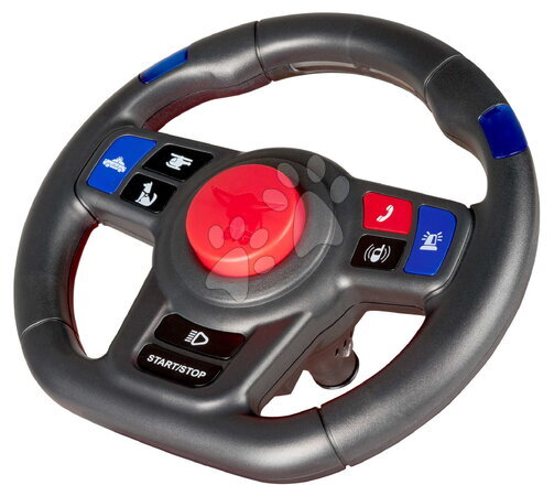 Accesorii pentru babytaxiuri - Volan interactiv cu LED-uri albastre Rescue Sound Wheel BIG