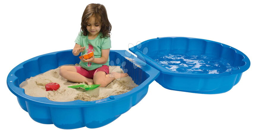 Pieskoviská pre deti - Pieskovisko dvojdielne Mušľa Watershell Blue BIG - 8