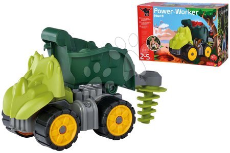 Samochody ciężarowe - Samochód ciężarowy z wiertłem Power Worker Mini Dino Triceratops BIG - 3