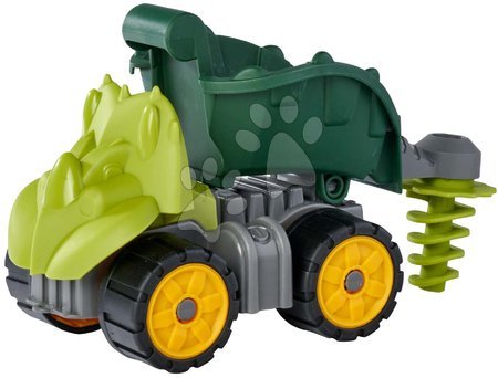 Hračky do piesku - Nákladné auto s vrtákom Power Worker Mini Dino Triceratops BIG s pohyblivými časťami a gumené kolesá od 24 mes