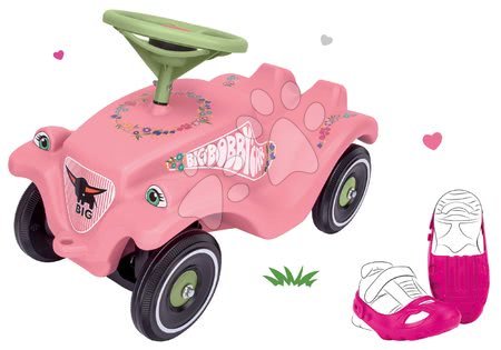 Big Bobby Car - Set hraček odrážedlo Bobby Classic Girlie BIG