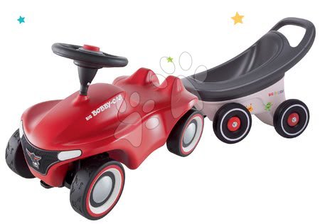 Vehicule pentru copii - Set babytaxiu Bobby Car Neo Big roșie cu sunete, roți de cauciuc cu 3 straturi