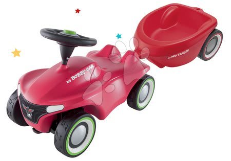 Poganjalci od 12. meseca - Komplet poganjalec Bobby Car Neo BIG rožnati, z zvoki in 3-slojnimi gumiranimi kolesi - 26