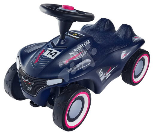 Babytaxiuri de la 12 luni - Babytaxiu mașină cu număr de curse Bobby Car Neo RS Blue BIG
