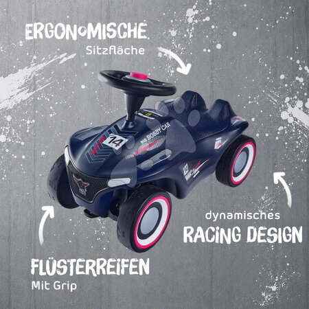 Odrážedla od 12 měsíců - Odrážedlo auto s pretekárským číslem Bobby Car Neo RS Blue BIG - 3