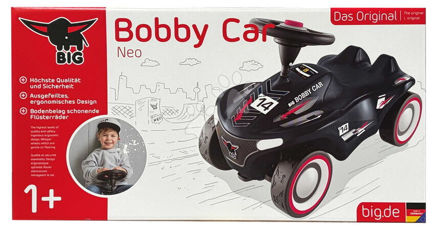 Odrážedla od 12 měsíců - Odrážedlo auto s pretekárským číslem Bobby Car Neo RS Blue BIG - 8