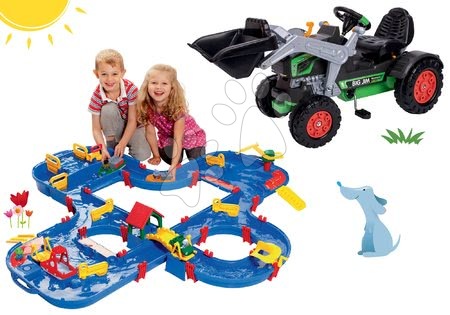 Seturi de vehicule cu pedale - Set tractor cu pedale cu încărcător frontal BIG - 39