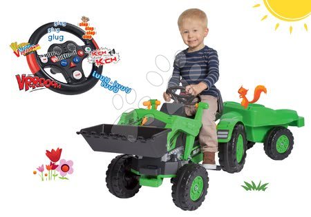 BIG - Szett pedálos traktor Jim Loader BIG