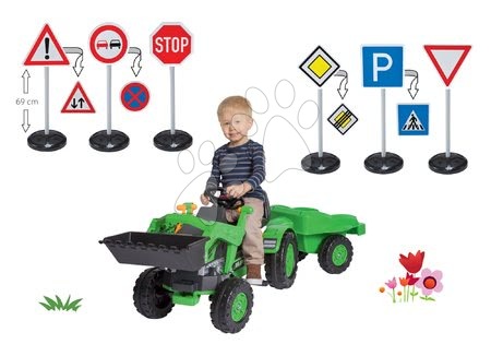 Dětská šlapací vozidla sety - Set šlapací traktor s nakladačem Jim Loader BIG