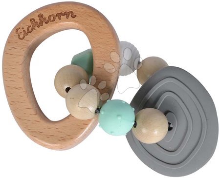 Csörgők és rágókák - Fa csörgő Baby Pure Grasping Toy Eichhorn