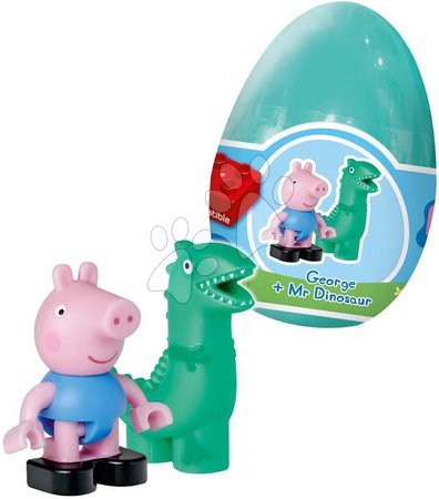 Stavebnice BIG-Bloxx jako lego - Stavebnice Peppa Pig Funny Eggs XL PlayBig Bloxx BIG ve vajíčku s dinosaurem od 18 měsíců