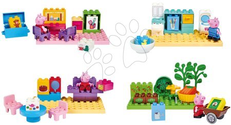 Slagalice i kocke - Kocke Peppa Pig Basic Set PlayBig Bloxx s figuricom set 4 vrste od 18 mjes