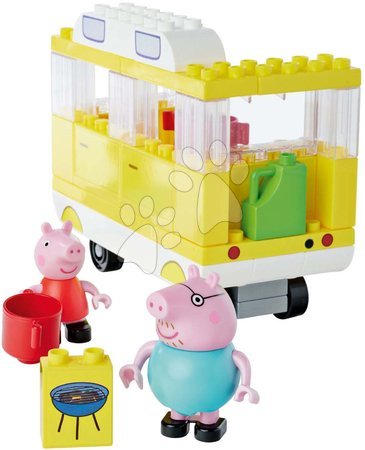 Dětské stavebnice - Stavebnice Peppa Pig Campervan PlayBig Bloxx BIG auto karavan s výbavou a 2 postavičky 52 dílů od 18 měsíců_1