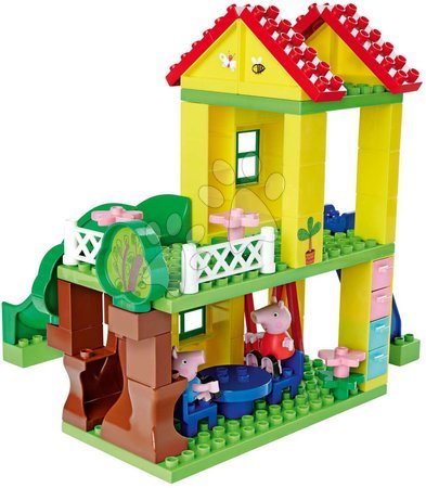 Otroške kocke - Kocke Peppa Pig Play House PlayBig Bloxx BIG hišica s toboganom in gugalnico in 2 figuricama 72 delov od 18 mes_1