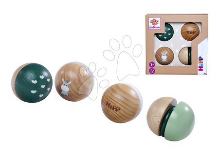 Készségfejlesztő fajátékok - Fa zenélő golyók Baby HiPP Wooden Balls Eichhorn - 2