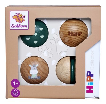  Készségfejlesztő fajátékok - Fa zenélő golyók Baby HiPP Wooden Balls Eichhorn - 1