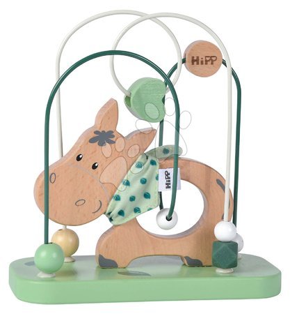 Lesene didaktične igrače - Leseni labirint s perlicami Baby HIPP Bead Maze Eichhorn
