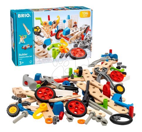 Ab 3 bis 6 Jahren - Drevená stavebnica Konštrukcie Builder Construction Set BRIO