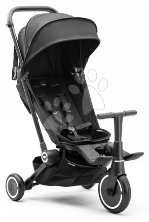 Triciclos - Triciclo y cochecito de viaje Traveler Black 4 en 1 smarTrike