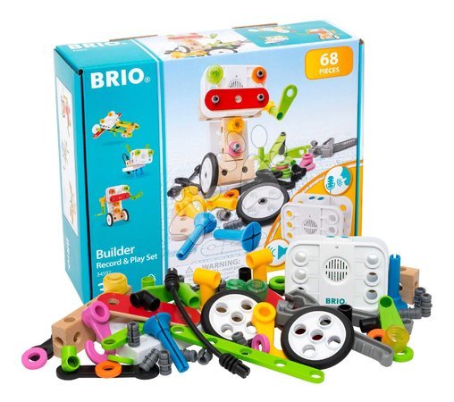 Holzeisenbahnen BRIO - Drevená stavebnica s nahrávaním zvuku Builder Record & Play Set BRIO - 2