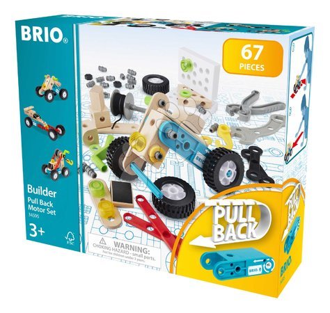 Holzeisenbahnen BRIO - Drevená stavebnica s naťahovacím motorom Builder Motor Set BRIO - 3