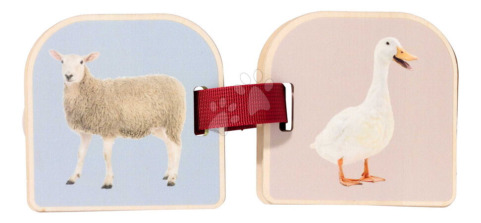 Hračky pre ročné deti - Wooden picture book with animals: Montessori Picture Book Eichhorn_1