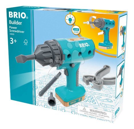 Holzeisenbahnen BRIO - Vŕtačka elektronická so svetlom Builder Power Screwdriver BRIO - 3
