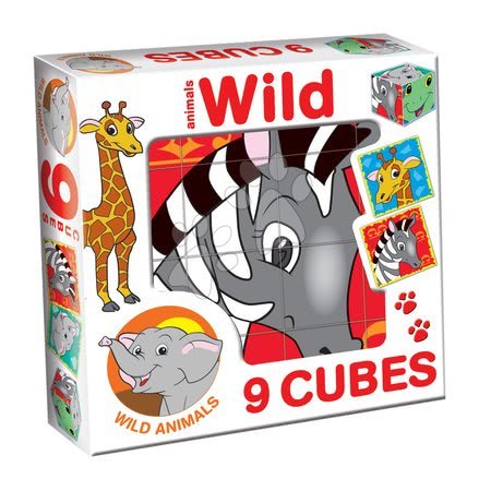 Otroške kocke - Pravljične kocke Safari živali Dohány