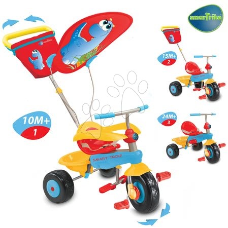 Tříkolky od 10 měsíců - Tříkolka Candy Dino smarTrike - 4