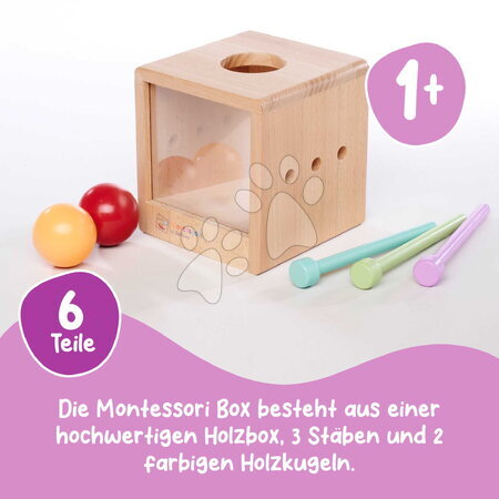 Fa oktatójátékok - Fa box ablakkal Montessori Box with Balls Eichhorn_1