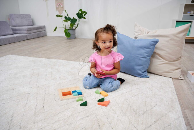 Dřevěné naučné hry - Dřevěné vkládací puzzle Barvy a tvary Montessori Shape Puzzle Eichhorn - 13