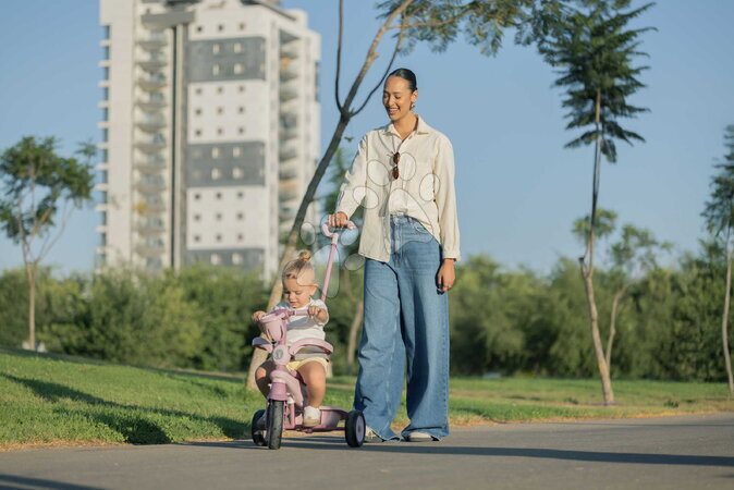 Trojkolky od 15 mesiacov - Trojkolka s vodiacou tyčou Breeze S Peach TouchSteering smarTrike - 17