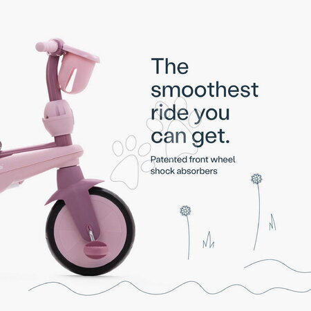 Trojkolky od 15 mesiacov - Trojkolka s vodiacou tyčou Breeze S Peach TouchSteering smarTrike - 5