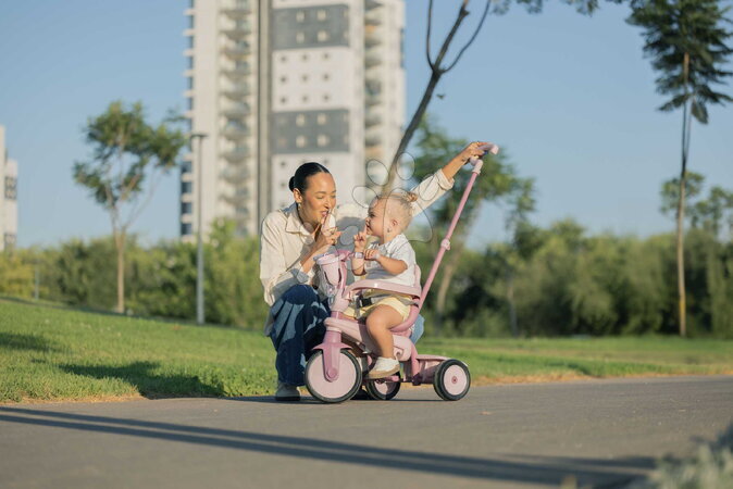 Trojkolky od 15 mesiacov - Trojkolka s vodiacou tyčou Breeze S Peach TouchSteering smarTrike - 18