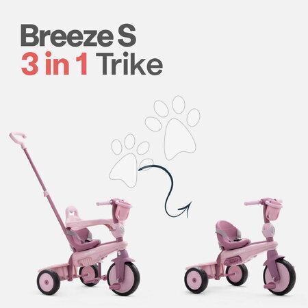 Trojkolky od 15 mesiacov - Trojkolka s vodiacou tyčou Breeze S Peach TouchSteering smarTrike - 7