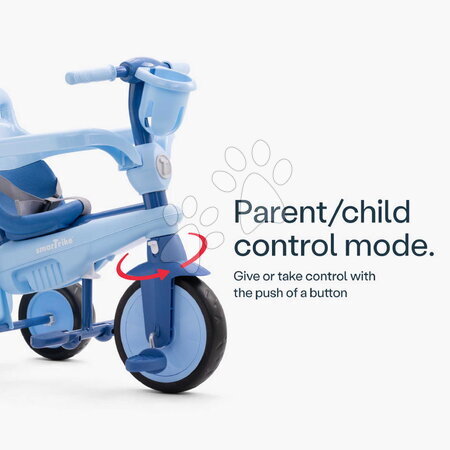 Tříkolky od 15 měsíců - Tříkolka s vodicí tyčí Breeze S Ocean Blue TouchSteering smarTrike - 6
