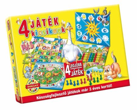 Společenské hry pro děti - Sada společenských her Domácí zvířata 4v1 Dohány - 1