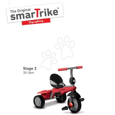 Tříkolky od 10 měsíců - Tříkolka Breeze GL 3v1 Red Touch Steering smarTrike - 5