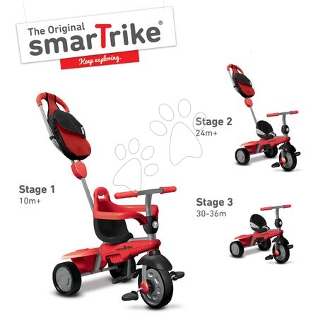 Tříkolky od 10 měsíců - Tříkolka Breeze GL 3v1 Red Touch Steering smarTrike_1