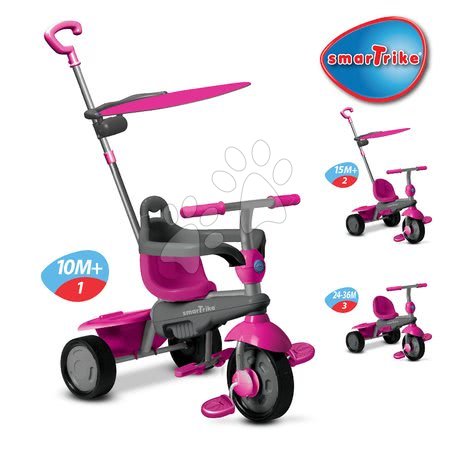 Tříkolky od 10 měsíců - Tříkolka Carnival Touch Steering 3v1 smarTrike - 2