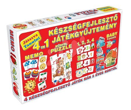 Jocuri de societate pentru copii - Set joc de societate Maxi 4 în 1 Dohány - 2