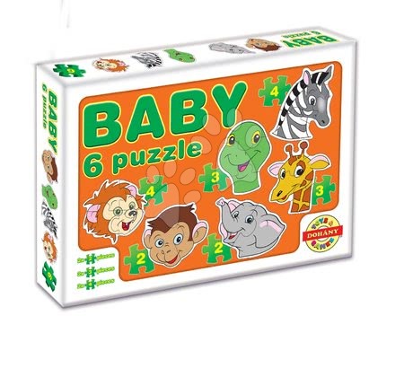 Puzzle pre najmenších - Baby puzzle exotické zvieratká Dohány