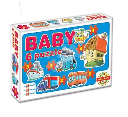 Rozvoj zmyslov a motoriky  - Baby puzzle dopravné prostriedky Dohány