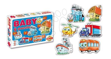 Hračky pre najmenších - Baby puzzle dopravné prostriedky Dohány_1