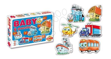 Hračky pro nejmenší - Baby puzzle dopravní prostředky Dohány_1