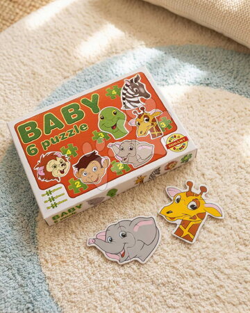 Puzzle pro nejmenší - Baby puzzle exotická zvířátka Dohány - 7