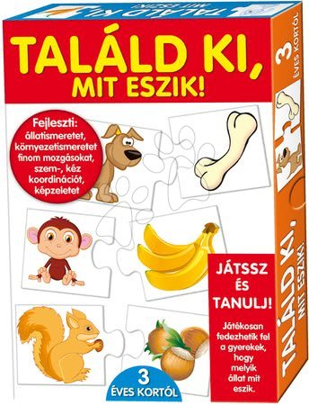 Társasjátékok - Oktatójáték állatkákkal Találd ki mit eszik? Dohány