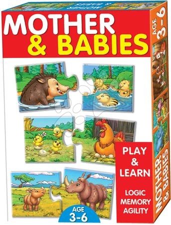 Spoločenské hry pre deti - Náučná hra Zvieratá a mláďatá Dohány 32 ks_1