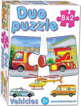 Puzzle pre najmenších - Baby puzzle Duo Dopravné prostriedky Dohány