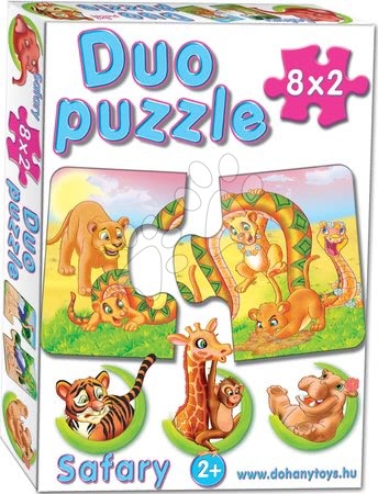 Hračky pre najmenších - Baby puzzle Duo Safari Dohány